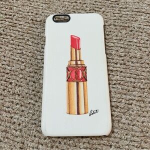 White iPhone 6 Case with Lipstick Design